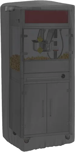 Vista 7 de Cubierta para máquina de palomitas de maíz 420D, cubierta de carrito de palomitas a prueba de polvo con diseño de cordón ajustable y resistente al