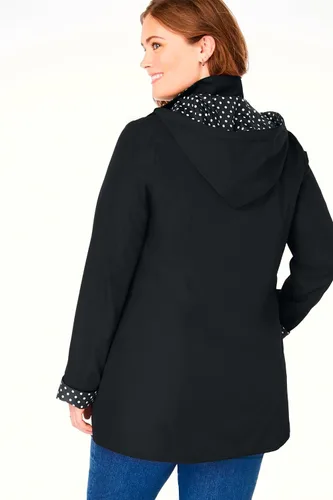 Vista 2 de Woman Within Chubasquero con ribete de lunares en talla grande