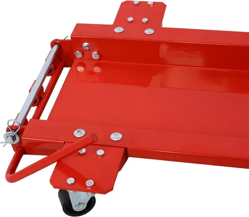 Vista 8 de Widow Cruiser-Dolly - Rodillo de acero para motocicleta, motor rojo para ATV y garaje, rollo resistente (1,250 libras), rojo