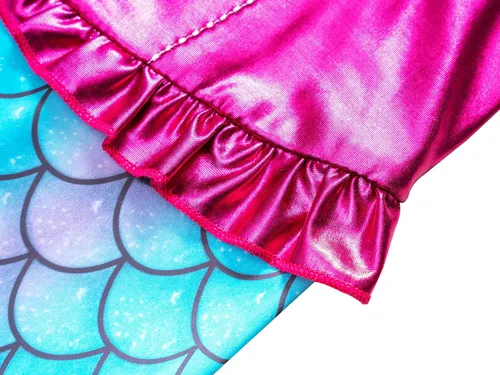 Vista 5 de Funna Disfraz de sirena para mujer, vestido largo con diadema para cosplay y Halloween
