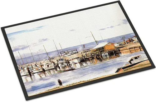 Vista 21 de Caroline's Treasures 1006MAT Pass Bait Shop - Felpudo de 18 x 27 pulgadas, para interiores y exteriores, para entrada, antideslizante, lavable