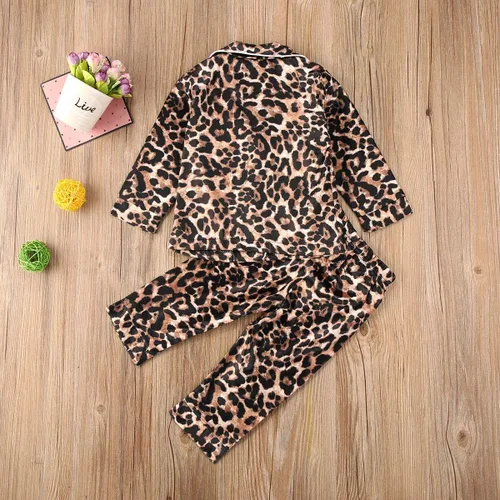 Vista 55 de Conjunto de pijama de manga larga con botones para niña pequeña, conjunto de ropa de dormir