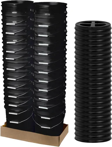 Vista 59 de ePackageSupply - Cubo de 5 galones, grado alimenticio, sin BPA, color negro y negro, 1 unidad Negro/Negro