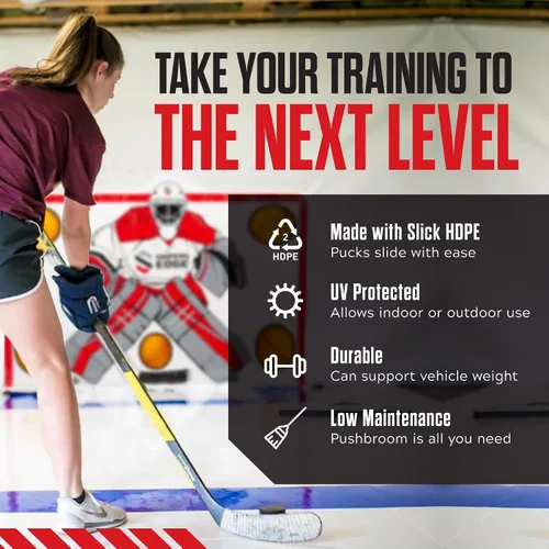 Vista 4 de Snipers Edge Hockey - Azulejos de hockey Drlyand Slick, para entrenamiento de hockey, accesorios de hockey para interiores y exteriores