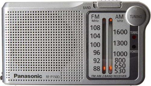Vista 3 de Panasonic RFP-150D Radio portátil AM/FM de tamaño de bolsillo con pilas (plata/mat)