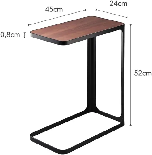 Vista 6 de Yamazaki, mesa auxiliar compacta para el hogar, Metal, Negro
