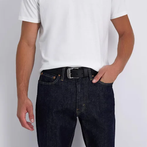 Vista 5 de Levi's mens Black Leather Belt - Casual Design for Jeans Or Everyday Wear