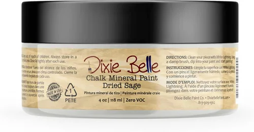 Vista 259 de Pintura para muebles con acabado de tiza Dixie Belle Paint Company - Amatista (4oz) - Pintura mineral de tiza chic púrpura profundo mate
