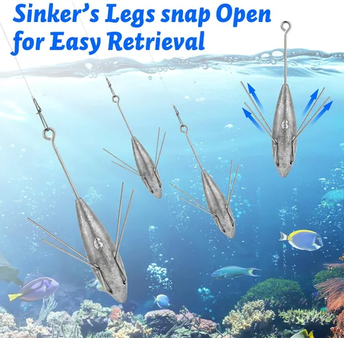 Vista 5 de Dr.Fish Sputnik Sinker Spider Sinker 2oz-10oz Surf Pesca Peso Pirámide Agua Salada Playa Casting Pesca Mar