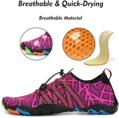 Vista 4 de SAGUARO Zapatos deportivos acuáticos unisex de secado rápido para playa, piscina, mar
