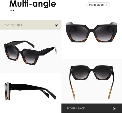 Vista 4 de kimorn Gafas de sol para mujeres y hombres de moda retro gafas de sol de moda K1354