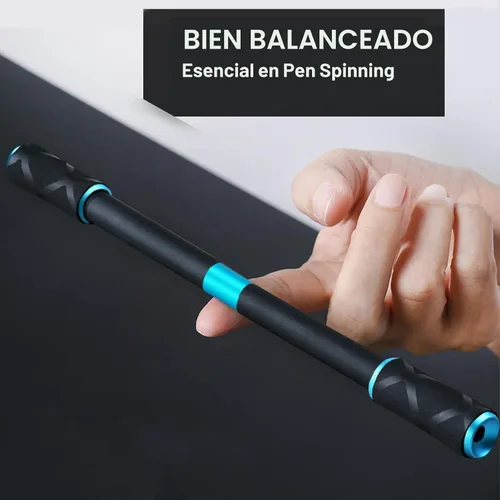 Vista 4 de Penspinning Bolígrafos Mods Spinning Mods Spin Light Stick para principiantes, negro y azul