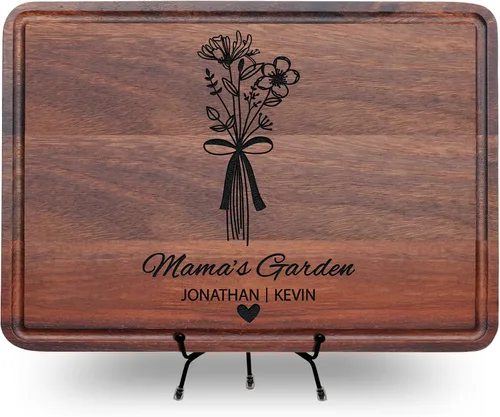 Vista 9 de Tabla de cortar personalizada como regalo para el día de la madre, mamá, abuela, esposa, decoración de cocina de madera grabada, regalo