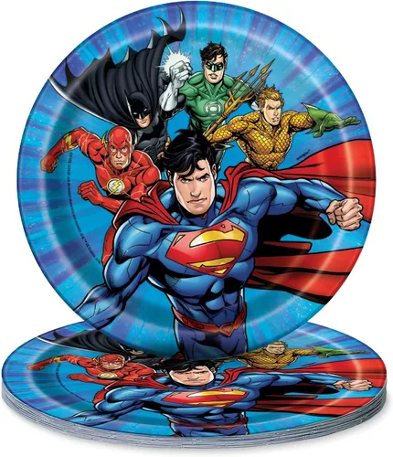 Vista 6 de Artículos de fiesta de Justice League, Servilleta para bebidas , talla única , Multicolor