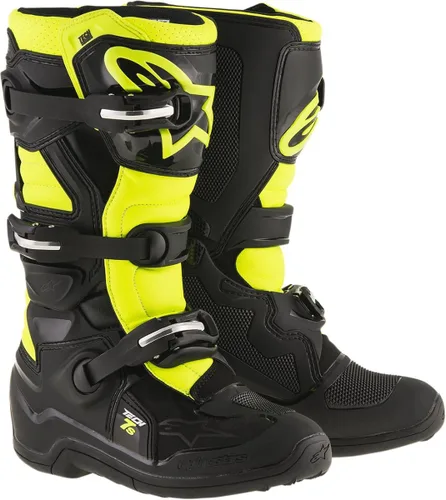 Vista 20 de Alpinestars Botas Tech 7S Unisex Juveniles Negro/Plata/Blanco/Oro