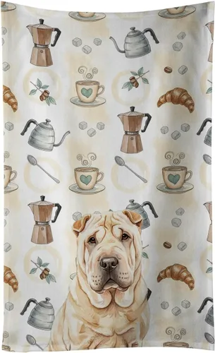 Vista 52 de Caroline's Treasures Afghan Hound - Toalla de cocina para barra de café, terciopelo frontal y lazo de algodón, lavable a máquina Sabueso afgano