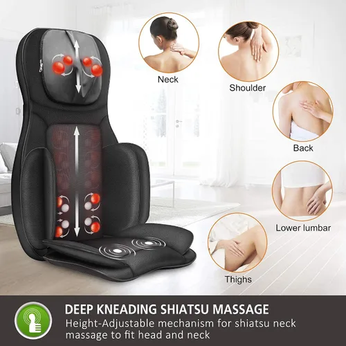 Vista 7 de Snailax Paquete de almohadilla para silla de masaje de cuerpo completo y masajeador de percusión de mano