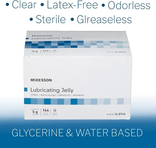 Vista 4 de McKesson - Gel lubricante soluble en agua, 0.18 oz [144 unidades] Lubricante no pegajoso a base de agua, para paquetes individuales estériles