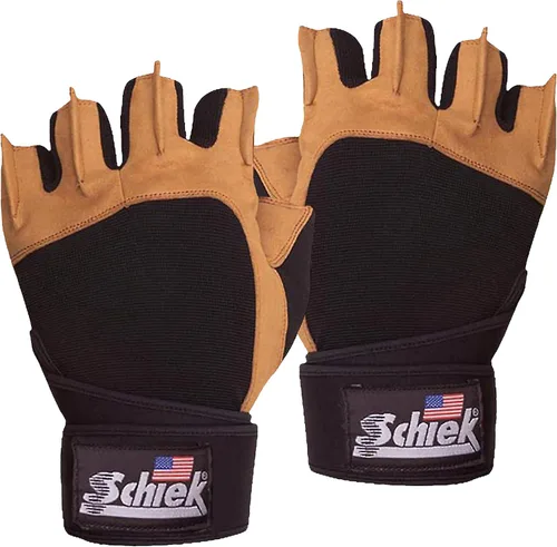Vista 7 de Schiek 425 Power Series - Guantes de levantamiento de pesas para hombre con soporte para muñeca