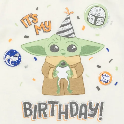 Vista 6 de STAR WARS The Child - Conjunto de 3 piezas de camiseta y gorro para bebé