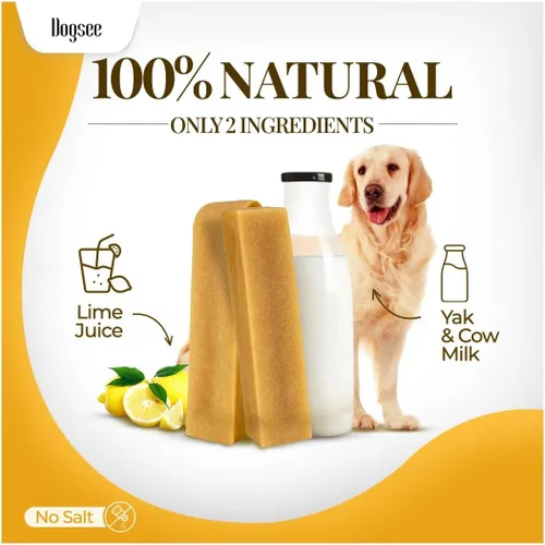 Vista 2 de Dogsee Himalayan Yak Chews (XL - 6 masticables) Masticables de yak para perros grandes Golosinas para perros Ayuda al dolor