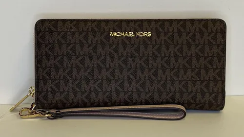 Vista 2 de MICHAEL Michael Kors Jet Set Cartera Continental de viaje con gancho para monedero Michael Kors