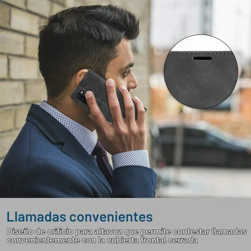 Vista 7 de Funda para Samsung Galaxy Note 10, funda tipo cartera para Galaxy Note 10, funda protectora de piel sintética con soporte magnético y ranuras