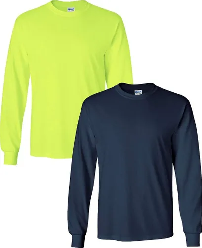 Vista 54 de Gildan Camiseta de manga larga de algodón ultra para adulto, estilo G2400, paquete múltiple Militar + ceniza.