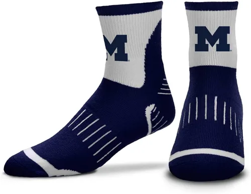 Vista 17 de For Bare Feet Adult NCAA Surge Quarter Length Crew Socks - All Weather Performance - Men & Women - Enhance Your Team Footwear