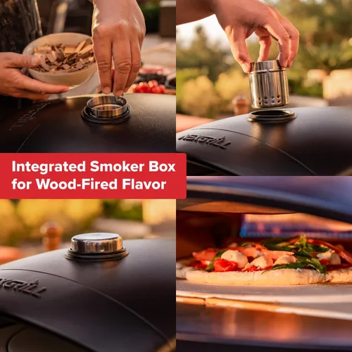 Vista 4 de Nexgrill Ora Horno de pizza de propano de mesa de 12 pulgadas, marco de aluminio fundido, 14,000BTU, olla portátil de pizza a gas con patas