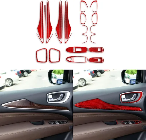 Vista 36 de Adhesivo decorativo de fibra de carbono suave para el interior del automóvil, velocímetro de control central, compatible con Nissan 370Z Z34 2019