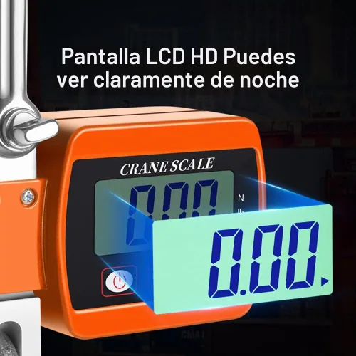 Vista 2 de Báscula de peso colgante de 1100 libras, industrial, resistente, con sensor preciso digital, profesional para granja, caza, peso de tiro de arco