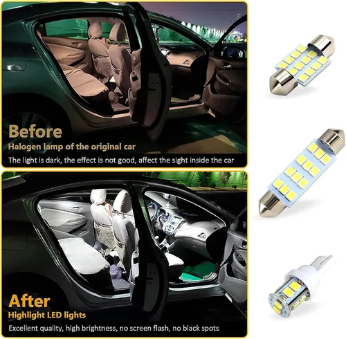 Vista 4 de 20 luces LED para techo de automóvil, 12 V, impermeables, de policarbonato de doble punta, luces de lectura interior de vehículo, accesorios