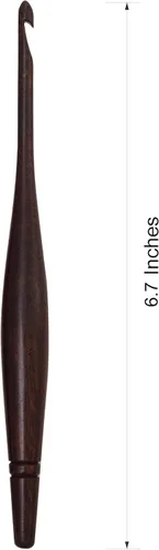 Vista 4 de Ommi - Ganchos de ganchillo con mango ergonómico Gancho de ganchillo de madera Narrapi hecho a mano de 6.7 pulgadas Aguja de tejer, tejido