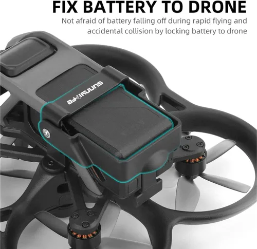 Vista 3 de Cubierta de protección de batería para DJI Avata Drone Hebilla de batería Anti-Suelta Fixer Soporte de Clip de Batería Accesorios Quadcopters
