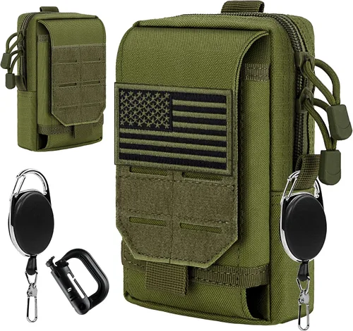 Vista 14 de Funda táctica multiusos Molle para cinturón de teléfono celular, funda para iPhone 14 Plus, iPhone 14 Pro Max, iPhone 13 Pro Max, iPhone 12 y iPhone
