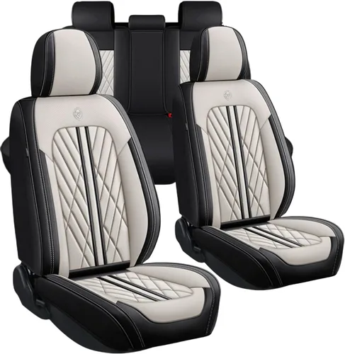 Vista 36 de Juego de fundas de asiento de automóvil de cuero nappa impermeables y transpirables de ajuste universal, cojín protector para vehículo automotriz