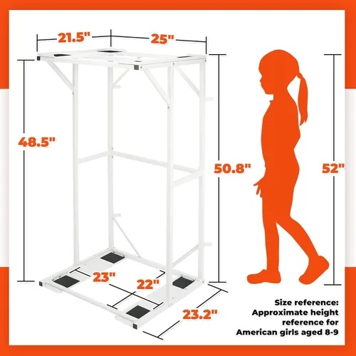 Vista 4 de Sidasu Soporte de lavadora y secadora de doble capa de 23 pulgadas, soporte de acero resistente para lavadora y secadora, compatible con la mayoría