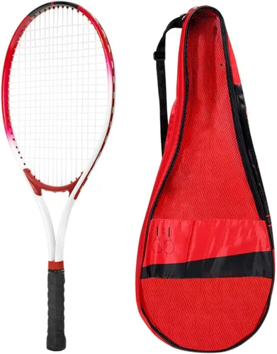 Vista 8 de Raqueta de tenis portátil resistente a los golpes con bolsa de transporte para parque, mujeres, hombres, principiantes, adultos, jugadores