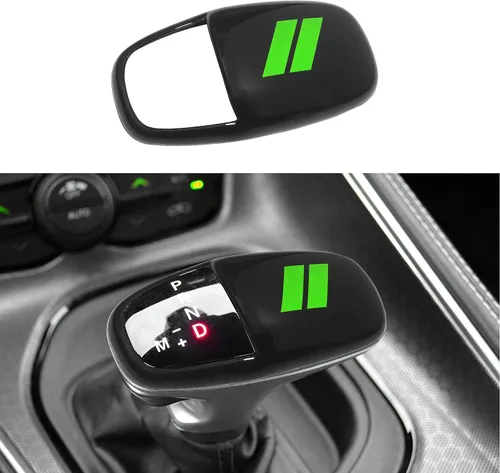 Vista 14 de Cubierta para cabeza de palanca de cambio para accesorios Dodge Charger 2015-2023 Challenger 2015-2024 Durango 2016-2025 2026, inserto