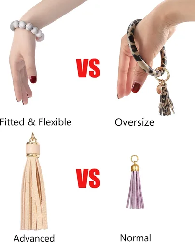 Vista 35 de BVGA Pulsera llavero de pulsera de silicona para mujer