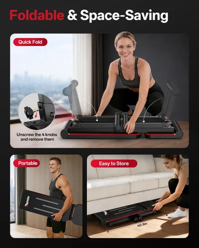 Vista 2 de PASYOU Adjustable Weight Bench, 660LB Capacity Foldable Workout Bench, Incline Flat Bench Press for Home Gym, Dual-Frame Strength Training Bench, No