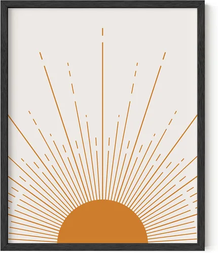 Vista 11 de HAUS AND HUES Arte de pared moderno de mediados de siglo, póster bohemio de sol, impresión moderna de mediados de siglo, cuadros boho para pared