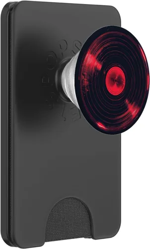 Vista 8 de Red Vinyl Record Player Vinyl Collector Retro Music Lover PopSockets Adhesive PopGrip