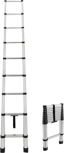 Vista 2 de RecPro Escalera telescópica de aluminio de 10.5 pies