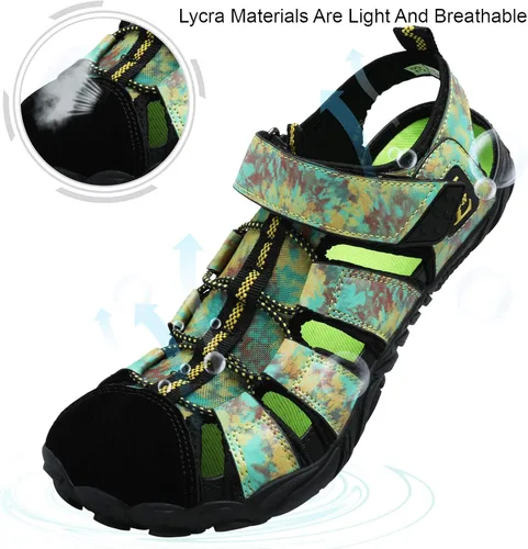 Vista 5 de JIASUQI Zapatos de agua atléticos para senderismo, sandalias deportivas para natación, zapatos para caminar para mujeres y hombres