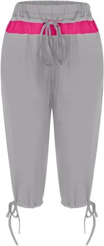Vista 20 de Pantalones capri para mujer, estilo casual, de verano, elásticos, de cintura alta, pantalones de yoga, ajuste atlético, pantalones deportivos