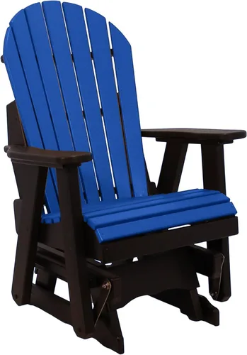 Vista 27 de Silla mecedora Aruba Adirondack de 2 pies, fabricada en Amish, madera de polietileno para exteriores, accesorios de acero inoxidable, fabricada