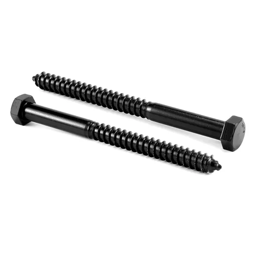Vista 11 de Tornillos de rezago de cabeza hexagonal de 1/4" x 2", 20 piezas, acero inoxidable 304 18-8, rosca parcial, tornillos para madera de cabeza
