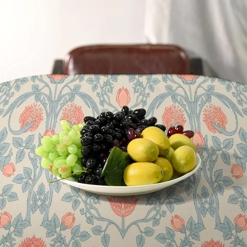 Vista 351 de Mantel Floral Retro de Pájaros, Diseño Original Bohemio William Morris Estampado Cubierta de Mesa para Hogar Picnic Fiesta Comedor Cocina William
